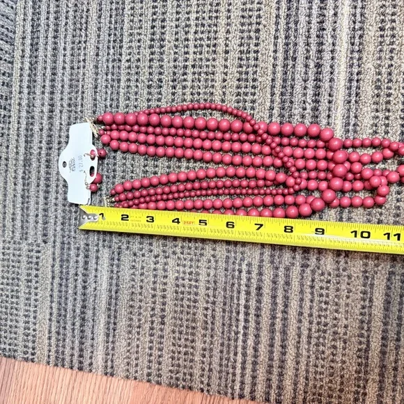 Women's  Vintage Erica LyonsMulti-Strand Burnt Orange BeadsNecklace and Earrings - Picture 8 of 8